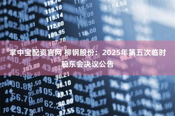 掌中宝配资官网 柳钢股份：2025年第五次临时股东会决议公告